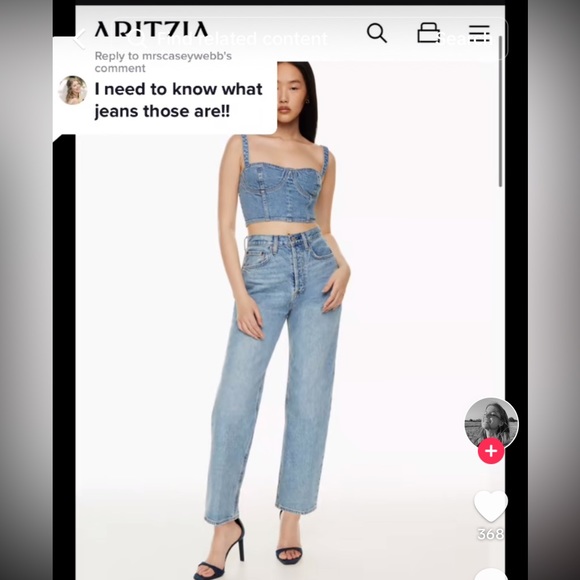 Aritzia viral Denim Forum Joni jeans - Picture 1 of 15